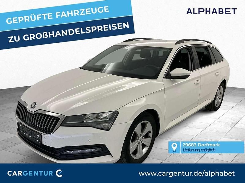 Candy weiss uni Gebraucht 2021 Skoda Superb Ambition Kombi | 23.090 € (Fairer Preis) - Bild 1/2