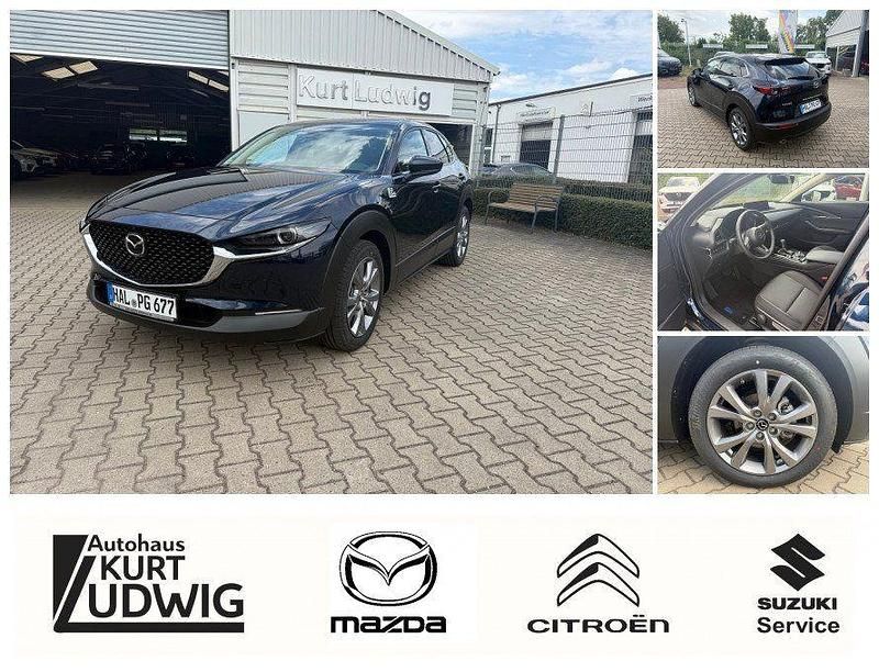 Deep crystal blue Neu 2025 Mazda CX-30 Exclusive SUV | 29.990 € - Bild 1/4