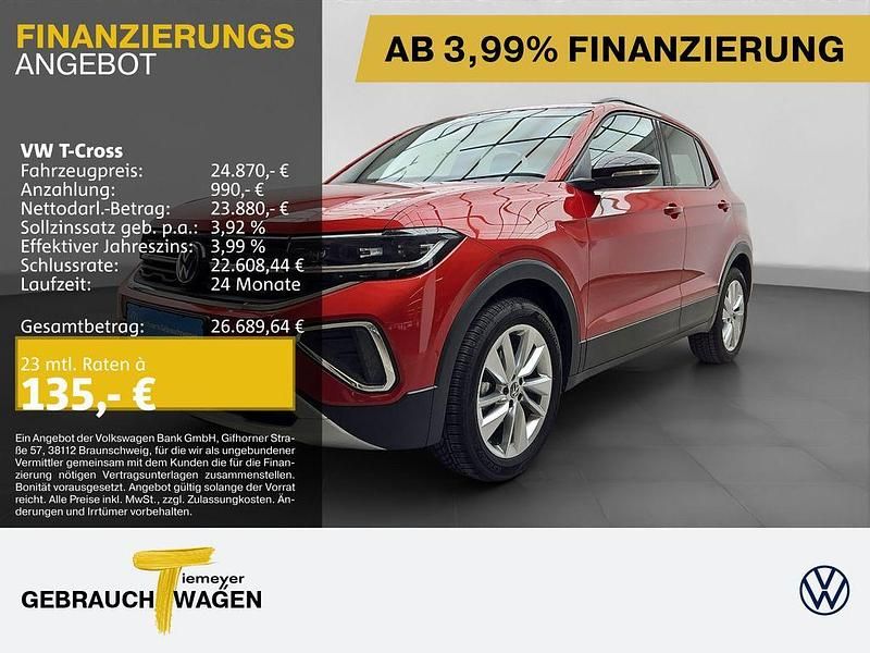 Rot Gebraucht 2025 VW T-Cross Goal SUV | 24.870 € (Superpreis) - Bild 1/4