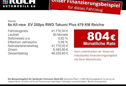 Neu Mazda 6e Takumi-Line 189 kW (258 PS) 2025 Schwarz Limousine