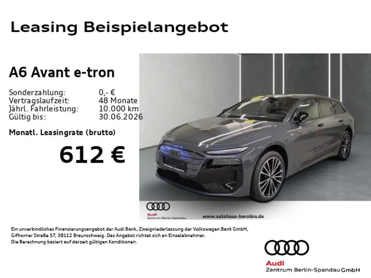 Gebraucht Audi A6 e-tron S-Line 210 kW (286 PS) 2026 Grau Kombi