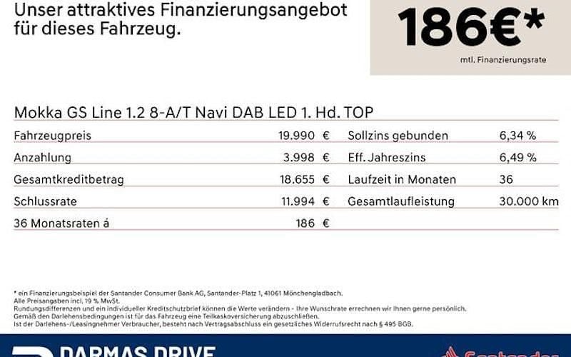 Gebraucht Opel Mokka GS Line 131 PS (96 kW) 2024 Schwarz SUV