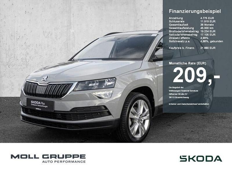 Stahlgrau Gebraucht 2021 Skoda Karoq Style SUV | 21.880 € (Guter Preis) - Bild 1/4