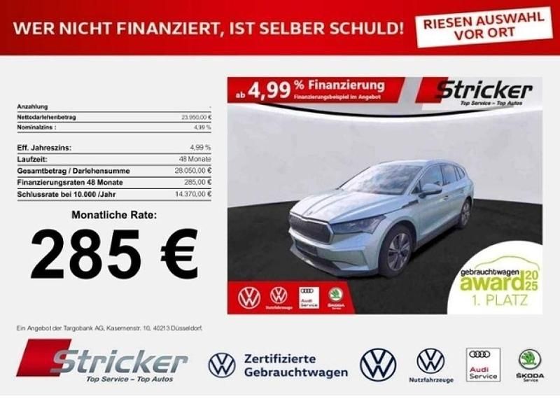 Arctic silber metallic (metallic) Gebraucht 2021 Skoda Enyaq iV SUV | 23.947 € (Superpreis) - Bild 1/3