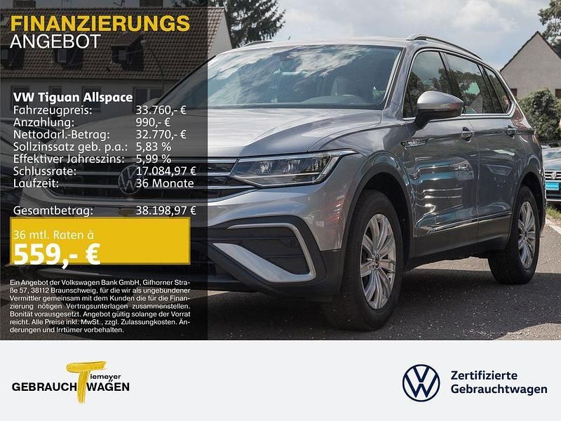 Silber Gebraucht 2024 VW Tiguan Allspace Life SUV | 33.760 € (Guter Preis) - Bild 1/4