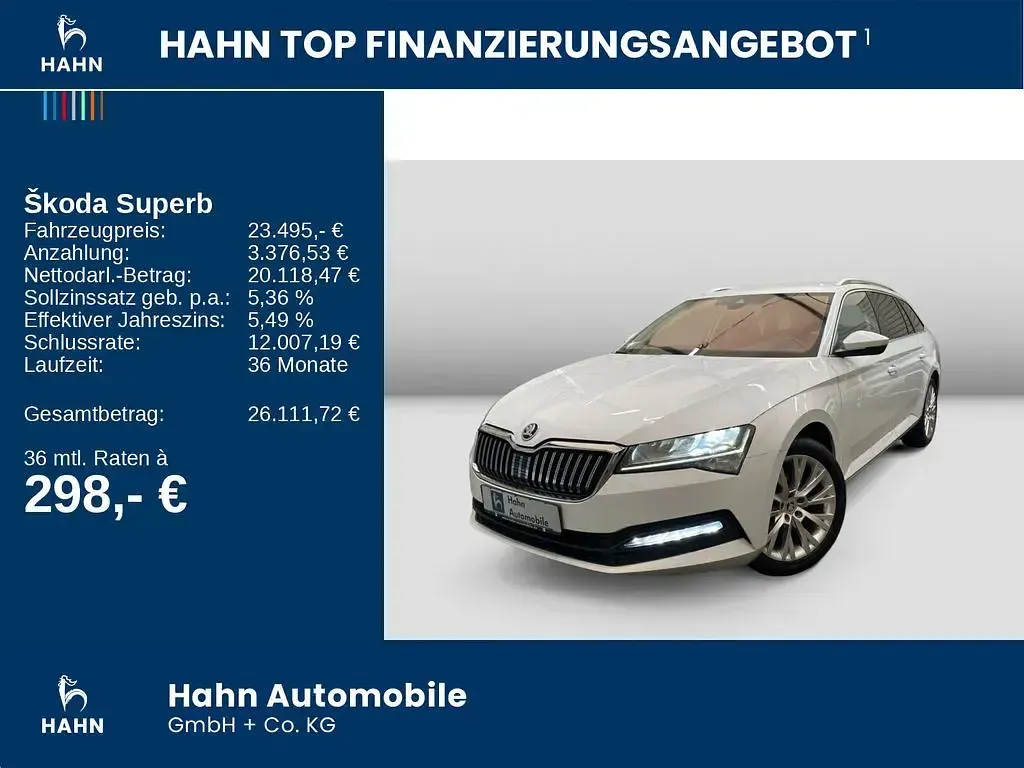 Gebraucht Skoda Superb Ambition 200 PS (147 kW) 2023 Weiß Kombi