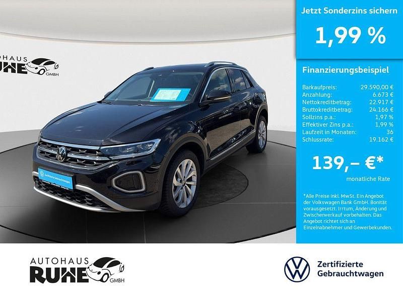Schwarz Gebraucht 2024 VW T-Roc Style SUV | 29.590 € (Fairer Preis) - Bild 1/4