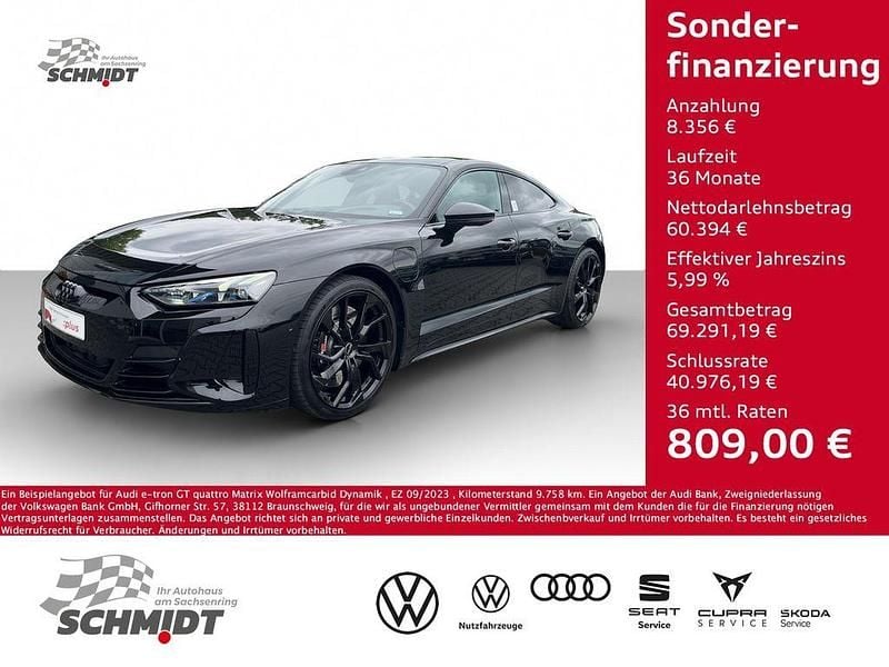 Schwarz Gebraucht 2023 Audi e-tron GT quattro Sport Limousine | 68.750 € (Fairer Preis) - Bild 1/4