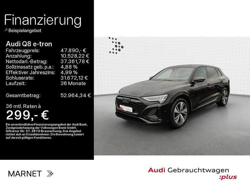 Mythosschwarz metallic Gebraucht 2023 Audi Q8 e-tron S-Line SUV | 47.890 € (Fairer Preis) - Bild 1/4