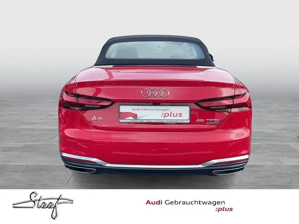 Gebraucht Audi A5 Cabriolet S-Line 265 PS (194 kW) 2022 Tangorot metallic/verdeckfarbe Cabrio