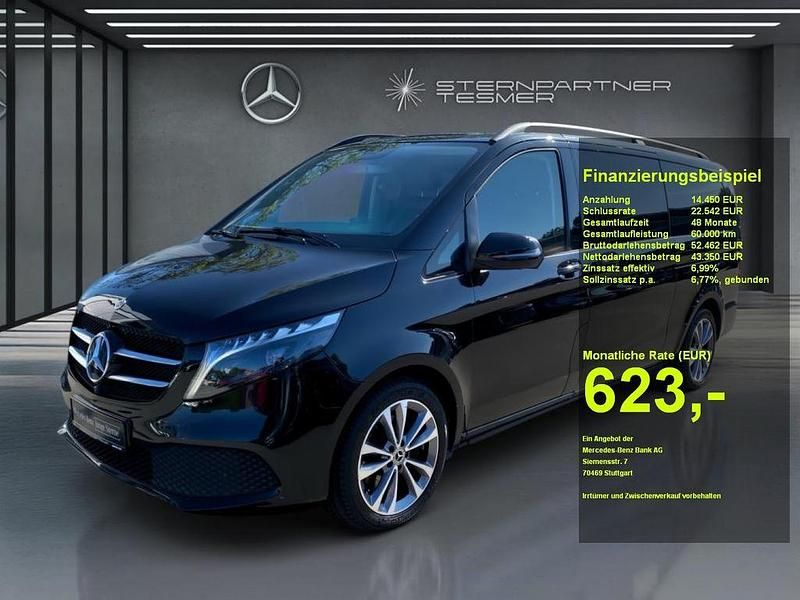 Schwarz Gebraucht 2023 Mercedes V300 Avantgarde Van / Kleinbus | 56.999 € (Guter Preis) - Bild 1/3