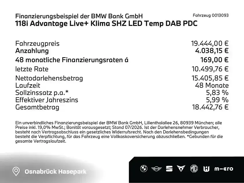 Gebraucht BMW 118 Advantage 136 PS (100 kW) 2021 Phytonicblau (blau) Limousine