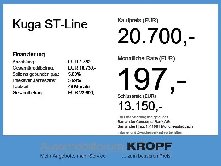 Usado Ford Kuga ST-Line 224 HP (164 kW) 2021 Cinzento SUV