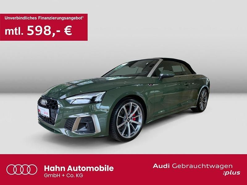 Distriktgrün metallic Gebraucht 2024 Audi A5 Cabriolet S-Line Cabrio | 60.990 € - Bild 1/3