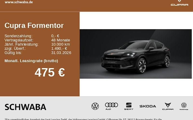 Neu Cupra Formentor VZ 272 PS (200 kW) 2026 Schwarz SUV