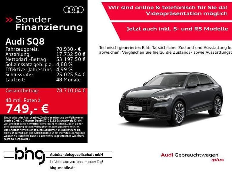 Grau Gebraucht 2022 Audi SQ8 Advanced Plus SUV | 70.930 € (Superpreis) - Bild 1/4