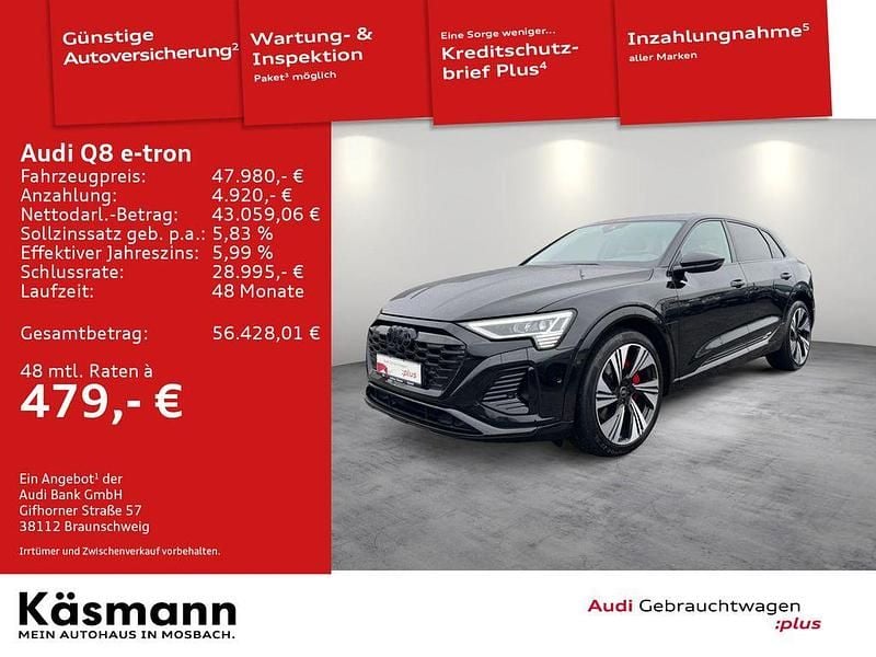 Gebraucht Audi Q8 e-tron S-Line 250 kW (340 PS) 2023 Mythosschwarz metallic SUV