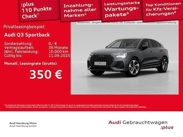 Grau Gebraucht 2025 Audi Q3 Sportback S-Line SUV | 44.790 € (Fairer Preis) - Bild 1/3