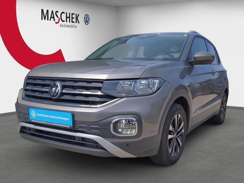 Limestone grey metallic Gebraucht 2021 VW T-Cross United SUV | 18.740 € (Etwas zu teuer) - Bild 1/4