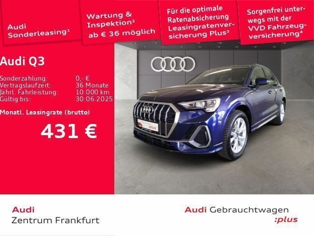 Navarrablau metallic Gebraucht 2024 Audi Q3 S-Line SUV | 37.750 € (Superpreis) - Bild 1/2