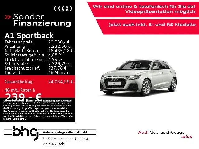 Gebraucht Audi A1 Sportback Advanced Plus 116 PS (85 kW) 2025 Tausilber metallic Kleinwagen