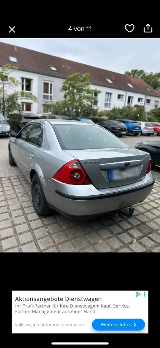 Usado Ford Mondeo 131 CV (96 kW) 2004 Plateado Berlina