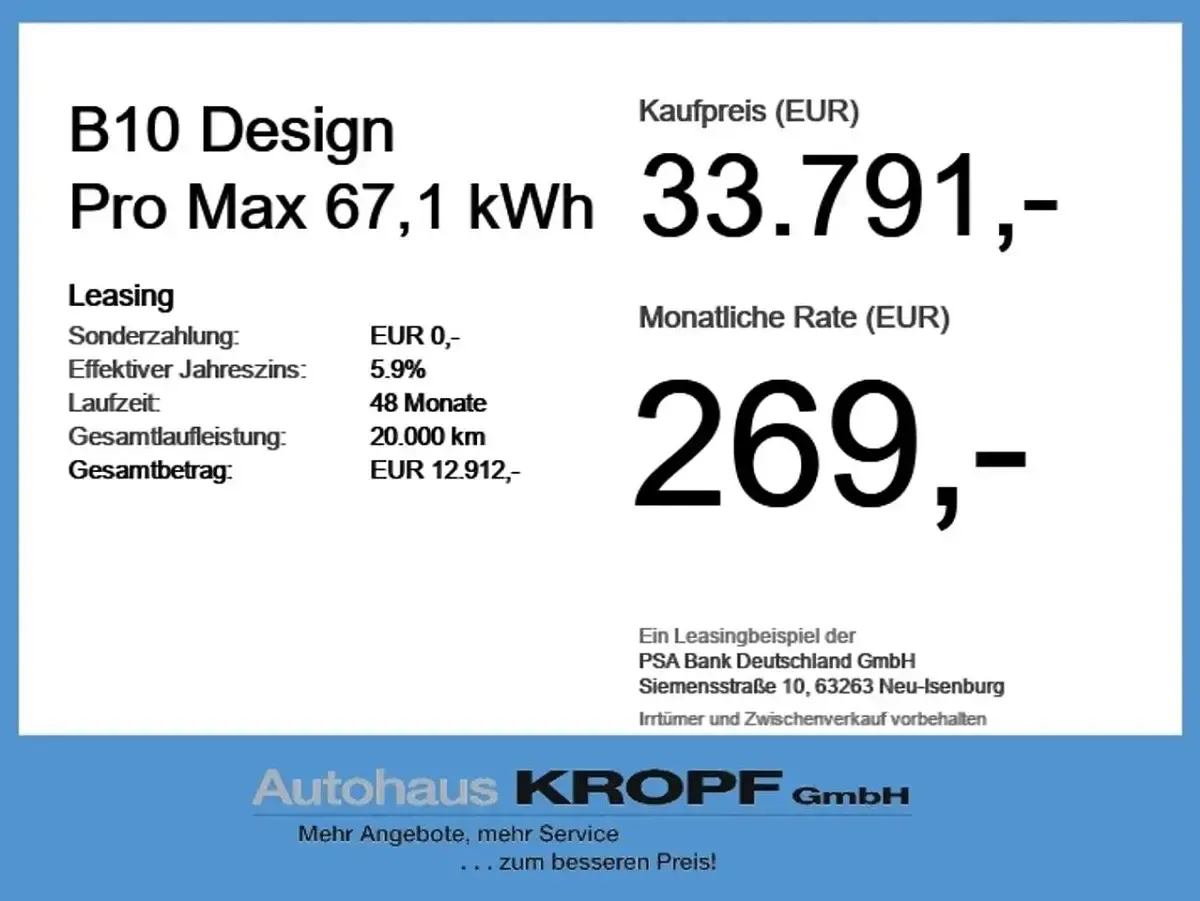Neu Leapmotor B10 160 kW (218 PS) 2025 Blau SUV