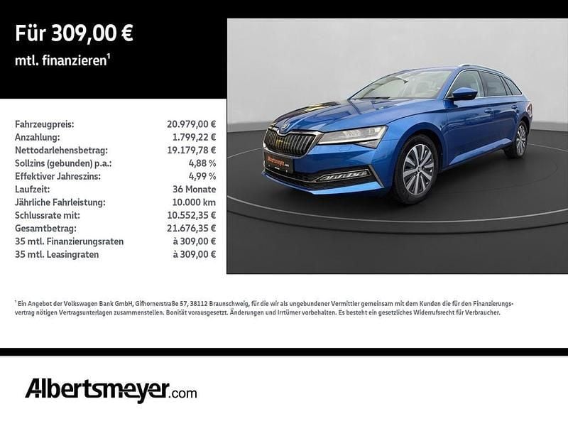 Gebraucht Skoda Superb Style 218 PS (160 kW) 2022 Blau Kombi