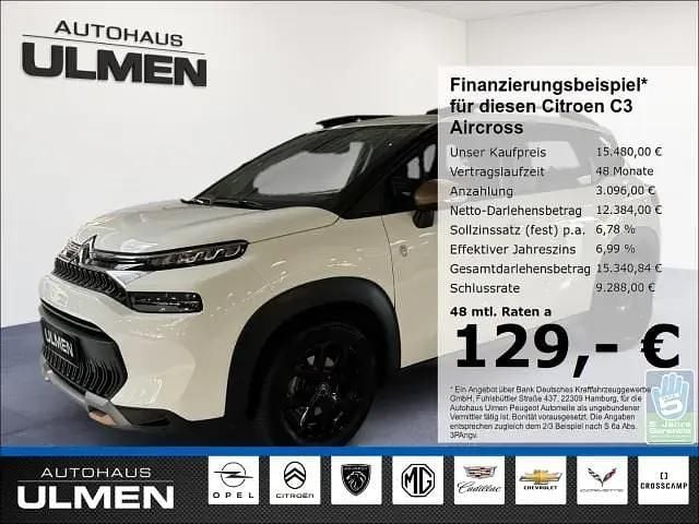 Weiß Gebraucht 2022 Citroën C3 Aircross PureTech SUV | 15.480 € (Fairer Preis) - Bild 1/4