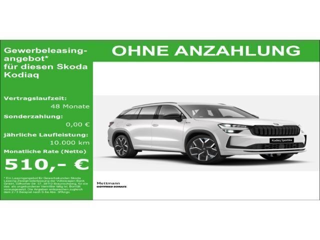 Moonweiß perleffekt Neu 2025 Skoda Kodiaq SportLine SUV | 56.990 € (Teuer) - Bild 1/4