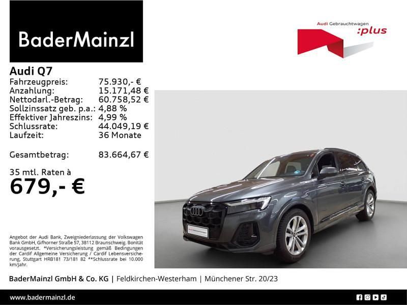 Grau Gebraucht 2024 Audi Q7 S-Line SUV | 75.930 € (Fairer Preis) - Bild 1/4