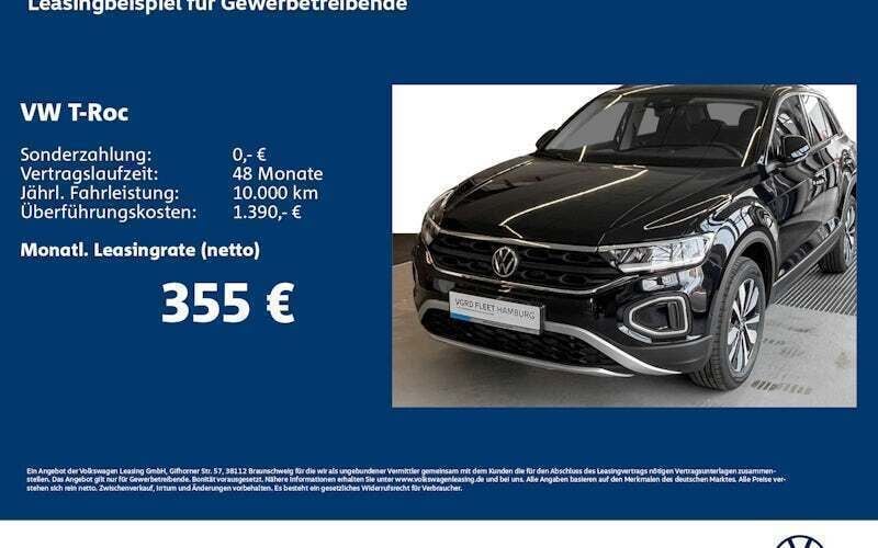 Schwarz Neu 2025 VW T-Roc Life SUV | 35.830 € (Guter Preis) - Bild 1/4