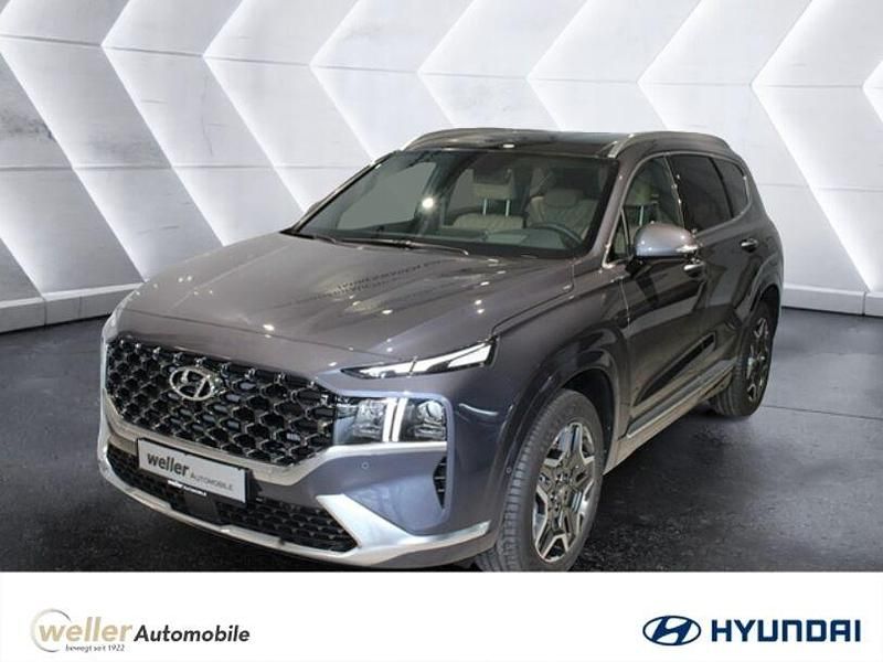 Blau Gebraucht 2021 Hyundai Santa Fe Signature SUV | 32.980 € (Etwas zu teuer) - Bild 1/4