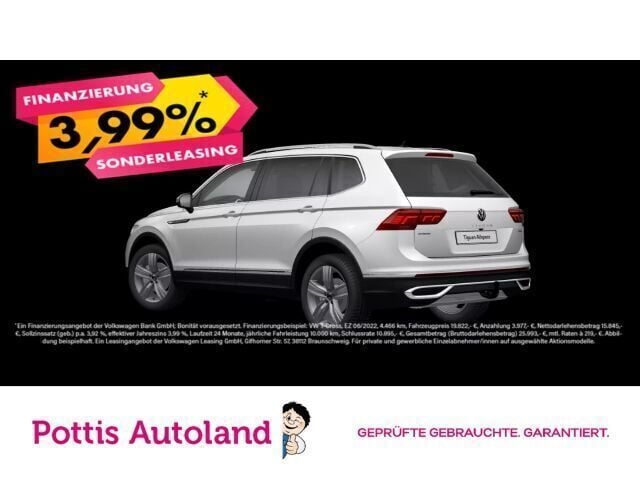 Pure white Gebraucht 2022 VW Tiguan Allspace Elegance SUV | 34.777 € (Fairer Preis) - Bild 1/4