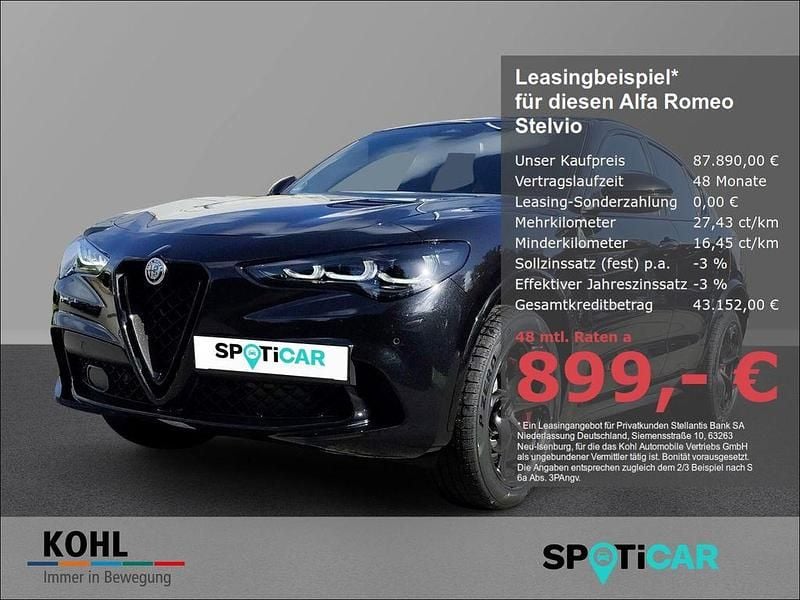 Schwarz Gebraucht 2025 Alfa Romeo Stelvio Quadrifoglio SUV | 87.890 € - Bild 1/4