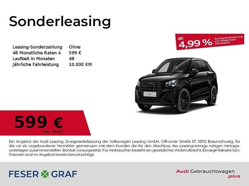 Mythosschwarz metallic Gebraucht 2025 Audi Q2 Comfort SUV | 45.980 € - Bild 1/1