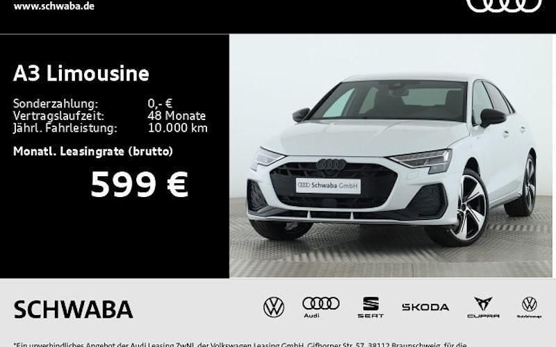 Weiß Neu 2025 Audi A3 S-Line Limousine | 45.990 € (Teuer) - Bild 1/4