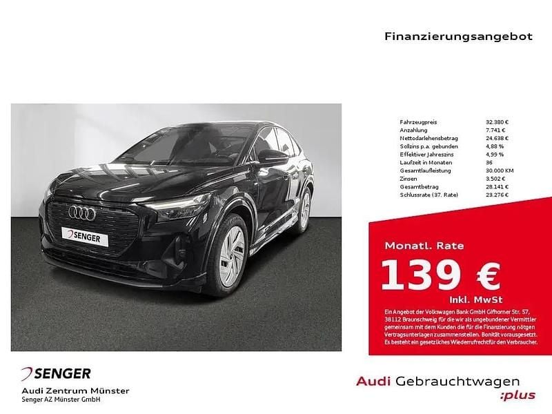 Schwarz Gebraucht 2022 Audi Q4 Sportback e-tron SUV | 32.380 € (Fairer Preis) - Bild 1/1