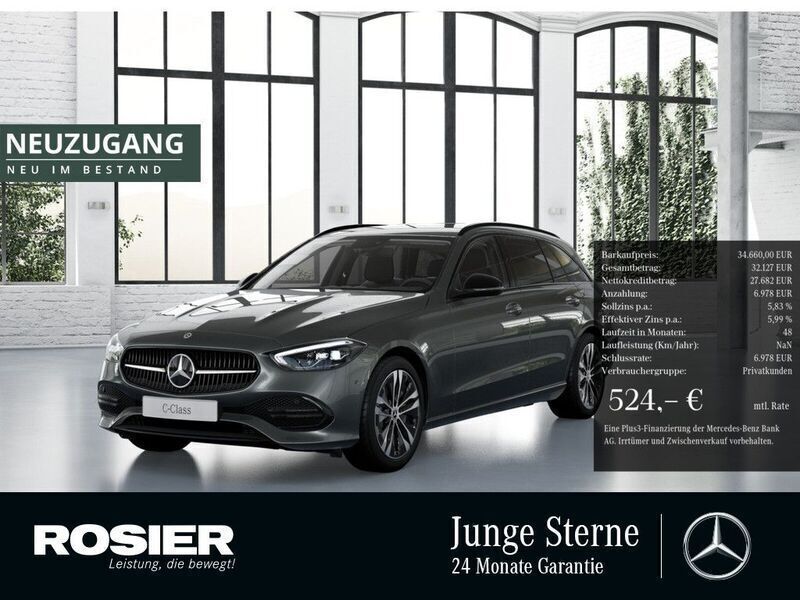 Grau Gebraucht 2023 Mercedes C300e Avantgarde Limousine | 34.660 € (Fairer Preis) - Bild 1/4