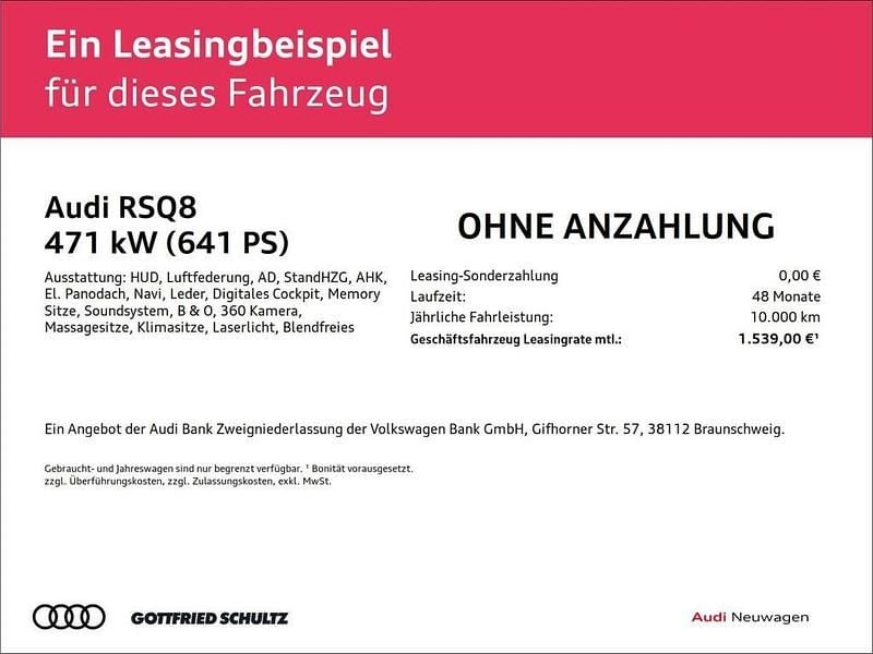 Neu Audi RS Q8 Performance 640 PS (470 kW) 2025 Grau SUV
