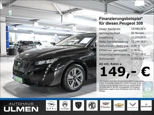 Schwarz Gebraucht 2022 Peugeot 308 Active Limousine | 19.950 € (Guter Preis) - Bild 1/4