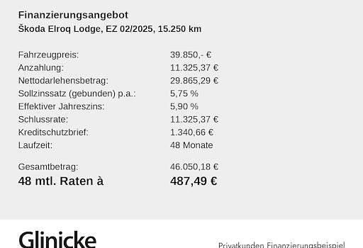 Gebraucht Skoda Elroq Lodge 210 kW (286 PS) 2025 Weiß SUV
