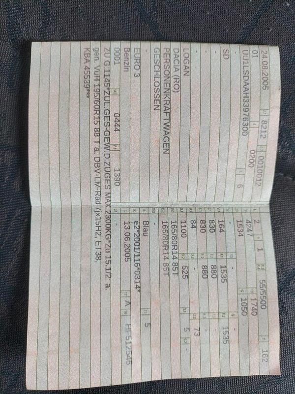 Second-hand Dacia Logan 87 CP (63 kW) 2005 Albastru Berlinǎ