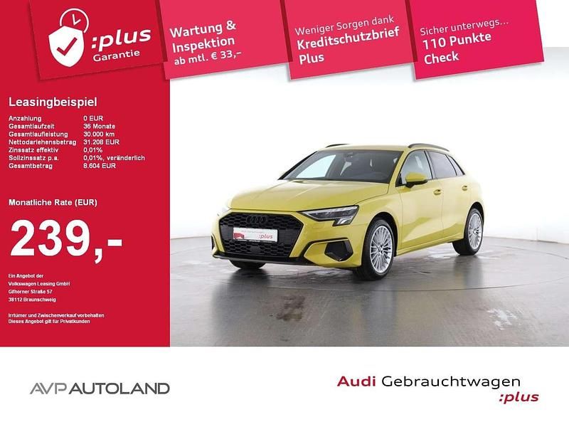Pythongelb metallic Gebraucht 2024 Audi A3 Sportback Advanced Plus Limousine | 31.208 € (Fairer Preis) - Bild 1/4