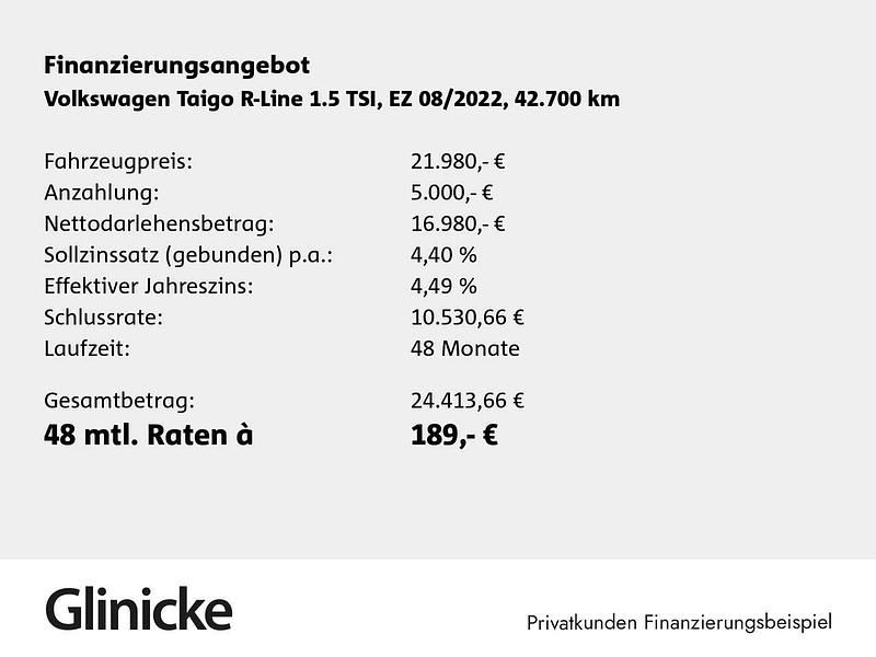 Gebraucht VW Taigo R-line 150 PS (110 kW) 2022 Rauchgrau metallic SUV