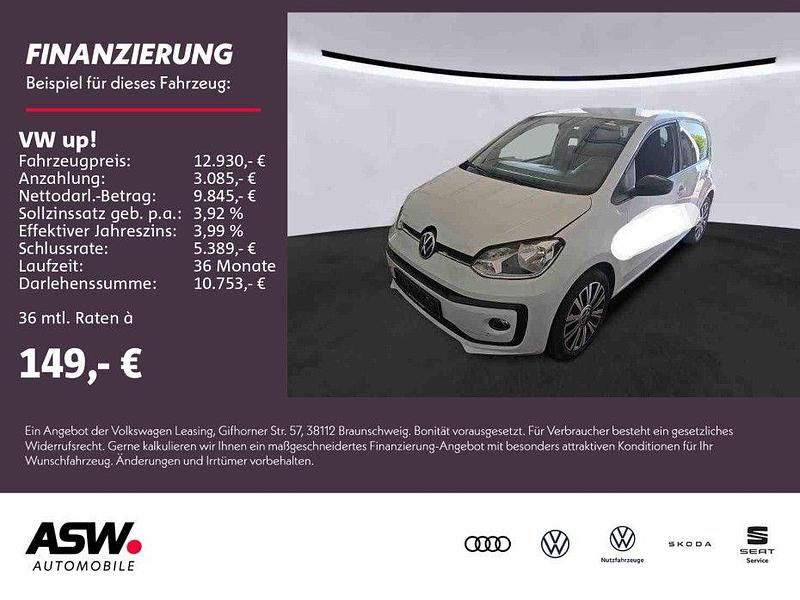 Weiß Gebraucht 2021 VW up! United Kleinwagen | 12.930 € (Fairer Preis) - Bild 1/4