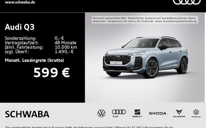 Neu Audi Q3 Ambiente 150 PS (110 kW) 2025 Schwarz SUV