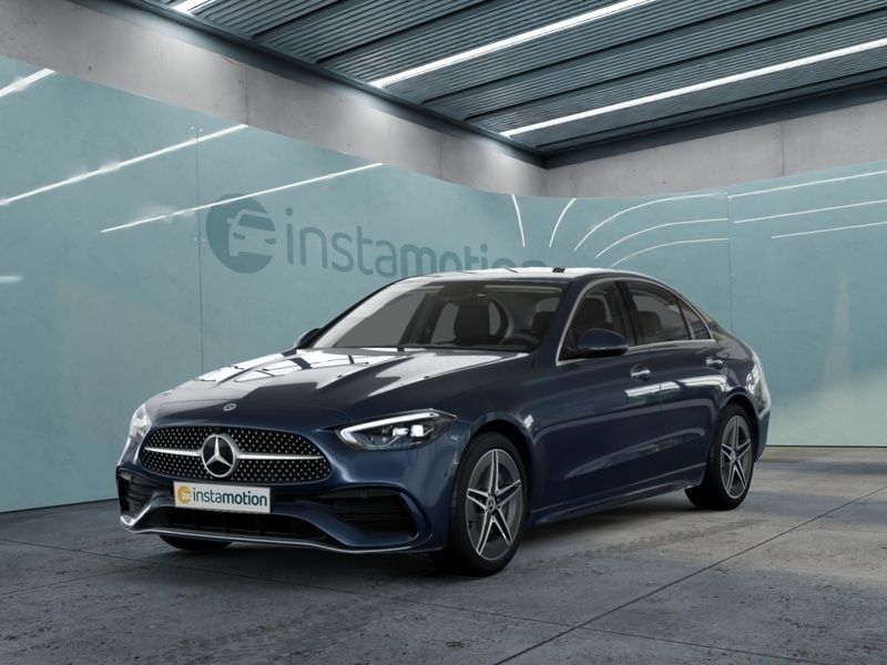 Blau Gebraucht 2024 Mercedes C300 Limousine | 50.690 € (Teuer) - Bild 1/4