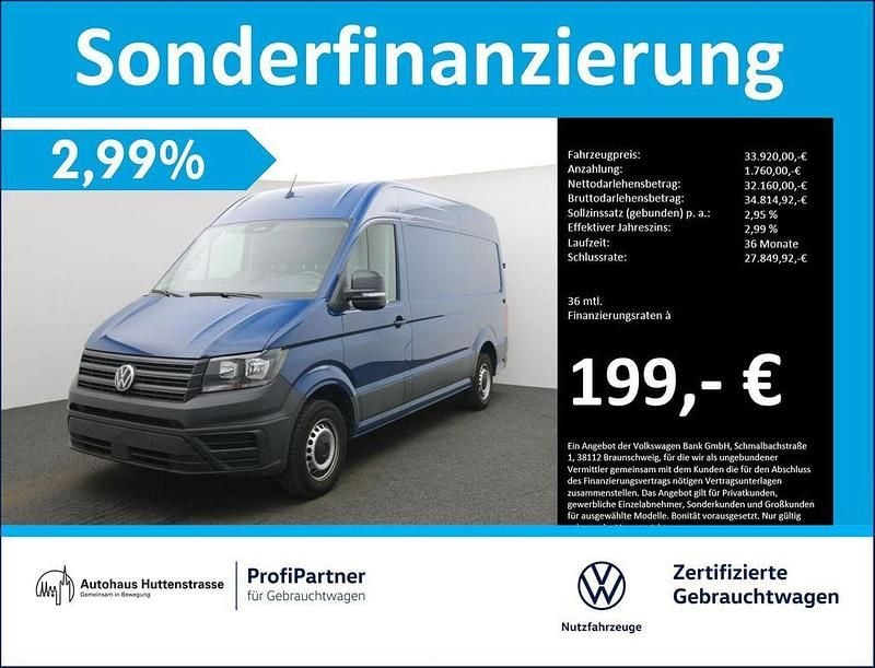 Deep ocean blue Gebraucht 2024 VW Crafter Van | 33.920 € - Bild 1/4