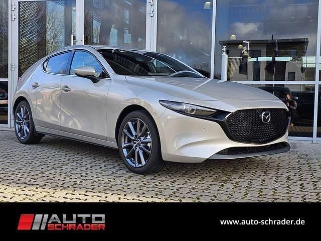 Grau Gebraucht 2023 Mazda 3 Exclusive-Line Kleinwagen | 27.940 € (Etwas zu teuer) - Bild 1/4